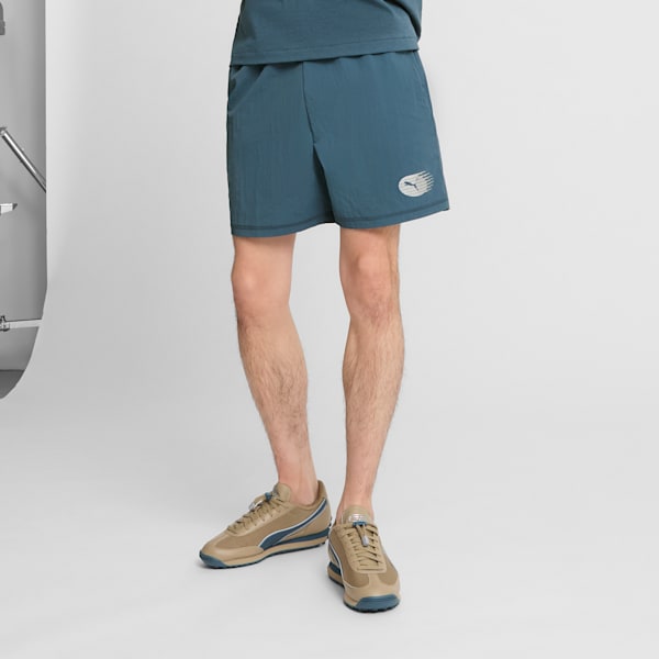 NYC Men's Woven 6" Shorts, Gray Skies, extralarge